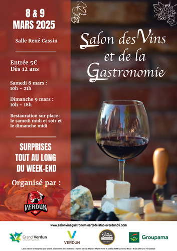 Affiche salon des vins et de la gastronomie de Verdun 2025